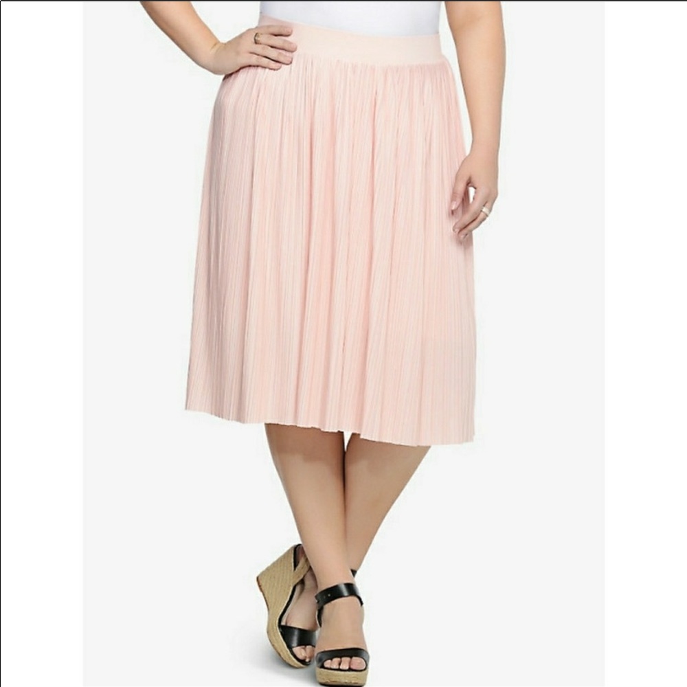 Torrid Blush Pink Midi Skirt
